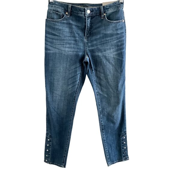 Chico’s So Slimming Girlfriend Slim Leg Ankle Jeans Blue 0 - Picture 3 of 10